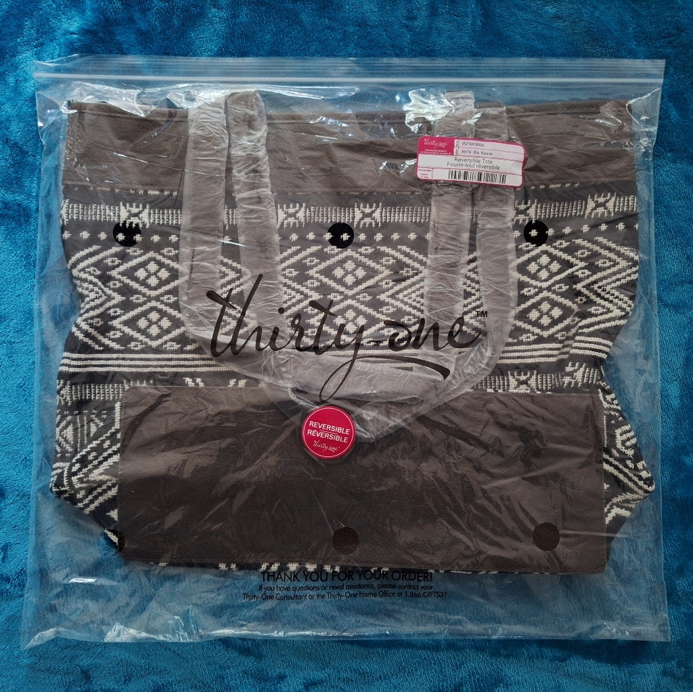 Thirty-one Rio Weave Reversible Tote NWT
